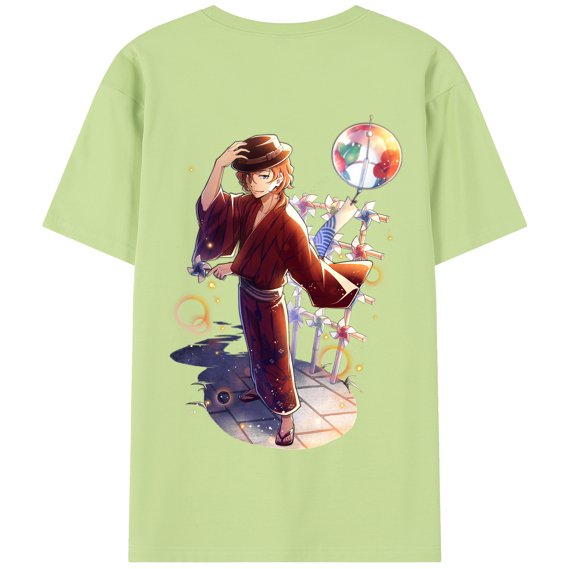 （画像用） 文豪ストレイドッグス Bungo Stray Dogs 綿100％半袖Tシャツ（背面プリント）